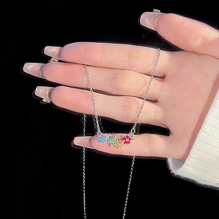 Summer Isle Rainbow Stars Necklace