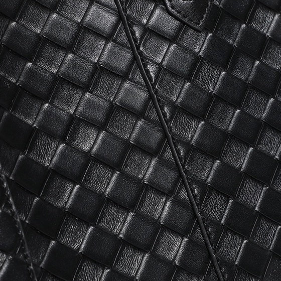 Women's Genuine Leather Large Capacity Woven Tote Bag