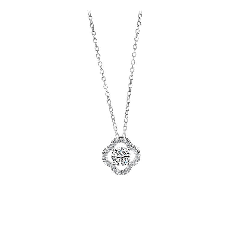 Silver Clover Serenity Necklace