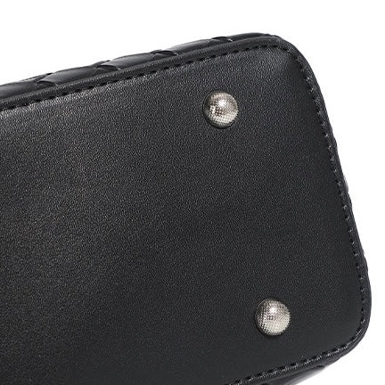 Women's Genuine Leather Large Capacity Woven Tote Bag