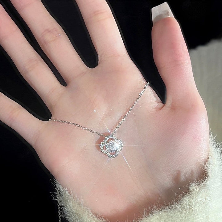 Silver Clover Serenity Necklace