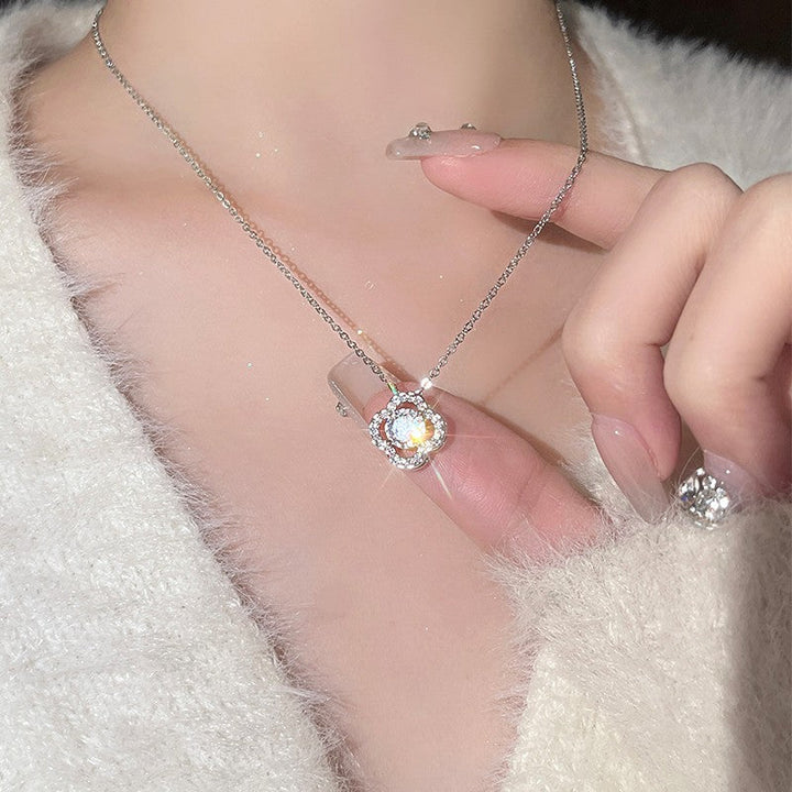Silver Clover Serenity Necklace