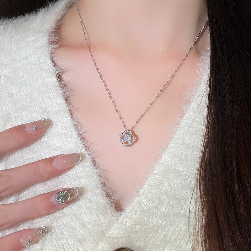 Silver Clover Serenity Necklace