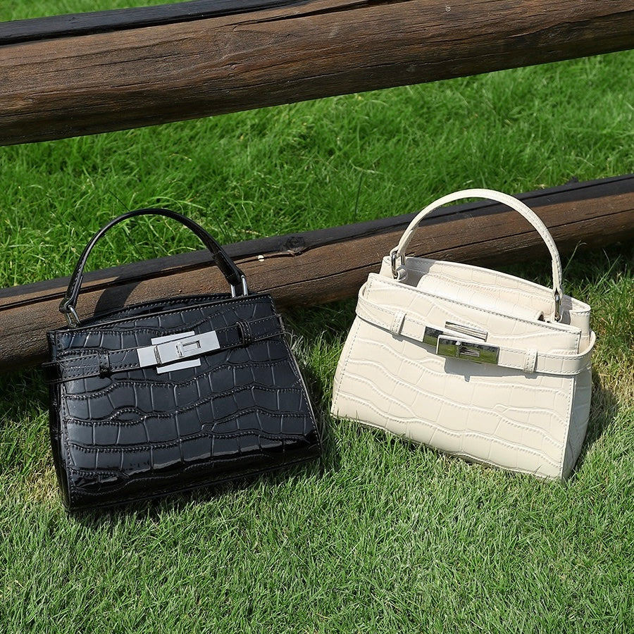 Women's Genuine Leather Crocodile Pattern Luxury Niche Handbag