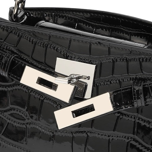 Women's Genuine Leather Crocodile Pattern Luxury Niche Handbag