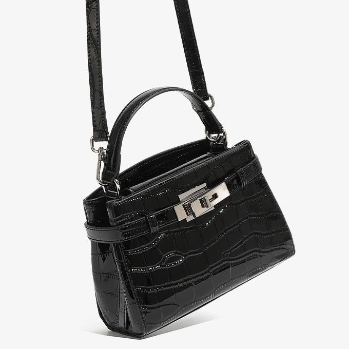 Women's Genuine Leather Crocodile Pattern Luxury Niche Handbag