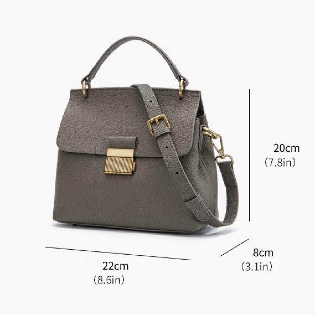 Women's Genuine Leather Shell Chain Crossbody Bag