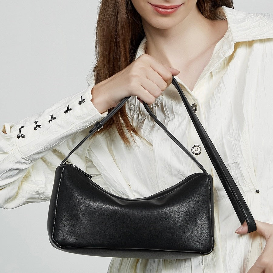 Women’s Genuine Leather Minimalist Soft Crossbody Shoulder Bag