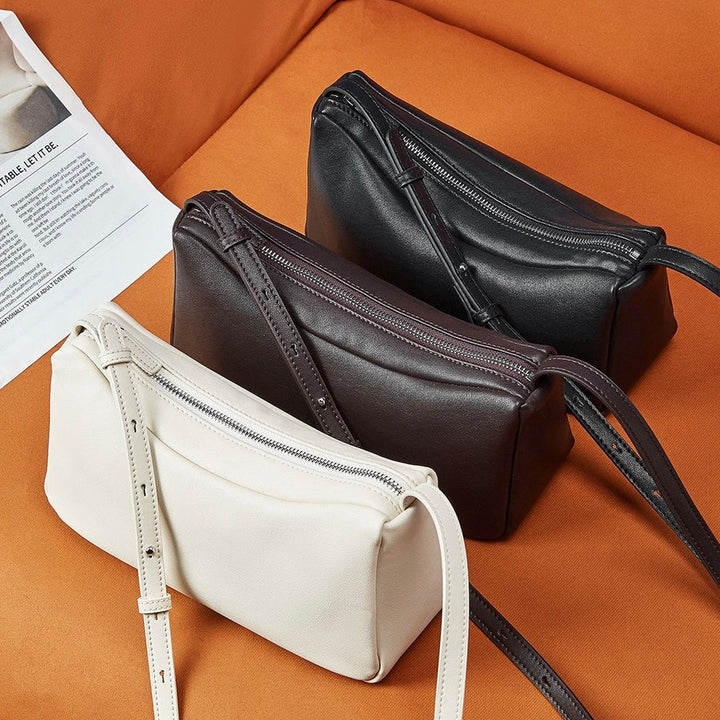 Women’s Genuine Leather Minimalist Soft Crossbody Shoulder Bag