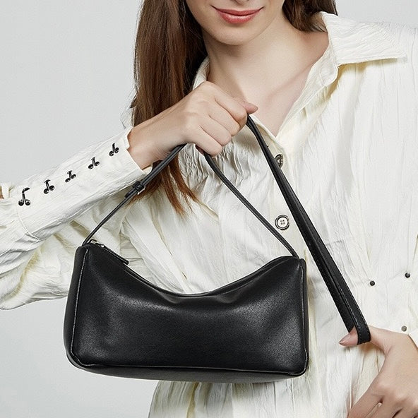 Women’s Genuine Leather Minimalist Soft Crossbody Shoulder Bag