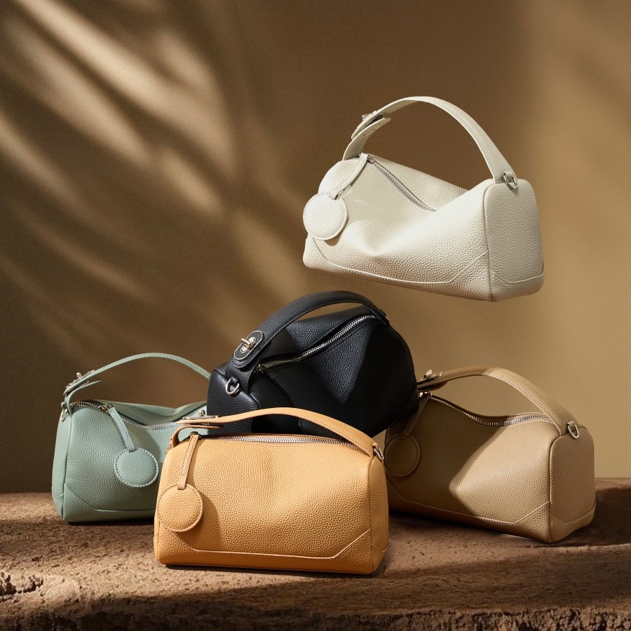 Women's Genuine Leather Boston Bag