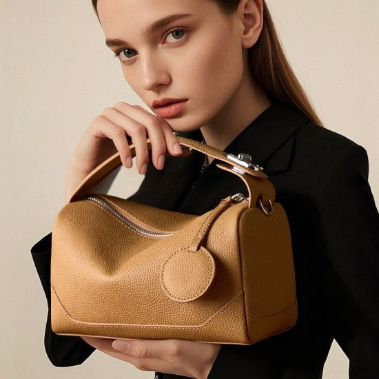 Women's Genuine Leather Boston Bag