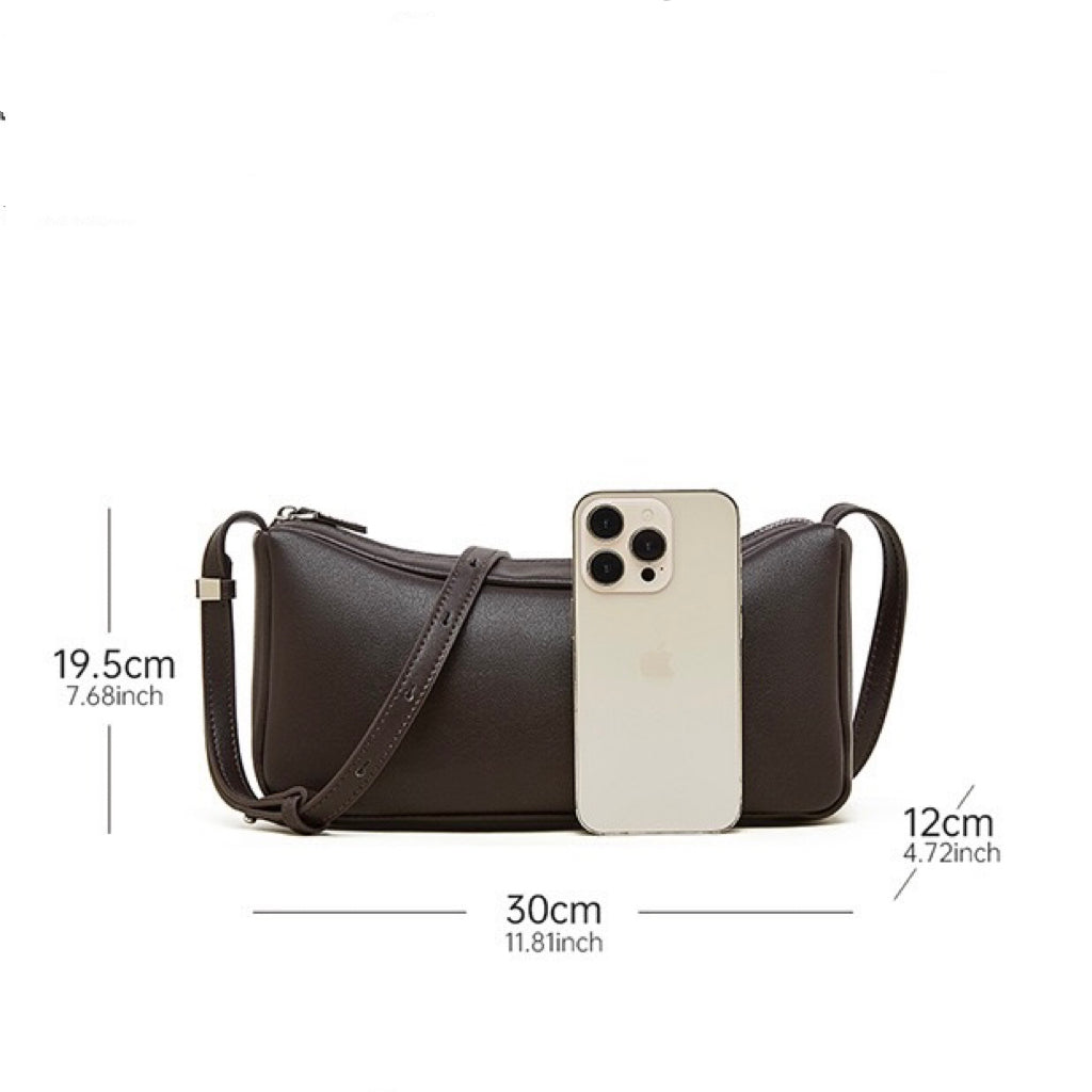 Women’s Genuine Leather Minimalist Soft Crossbody Shoulder Bag