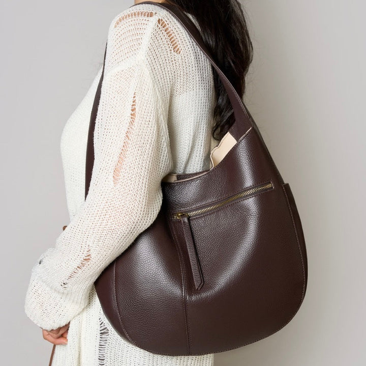 Women's Top Grain Leather Simple Large Capacity Tote Bag