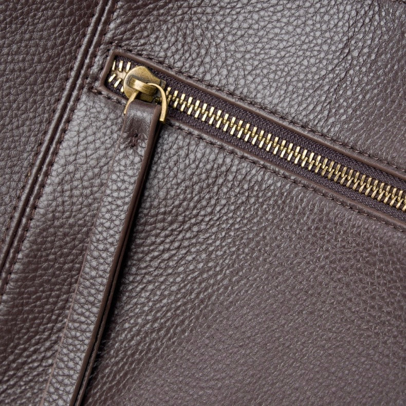 Women's Top Grain Leather Simple Large Capacity Tote Bag