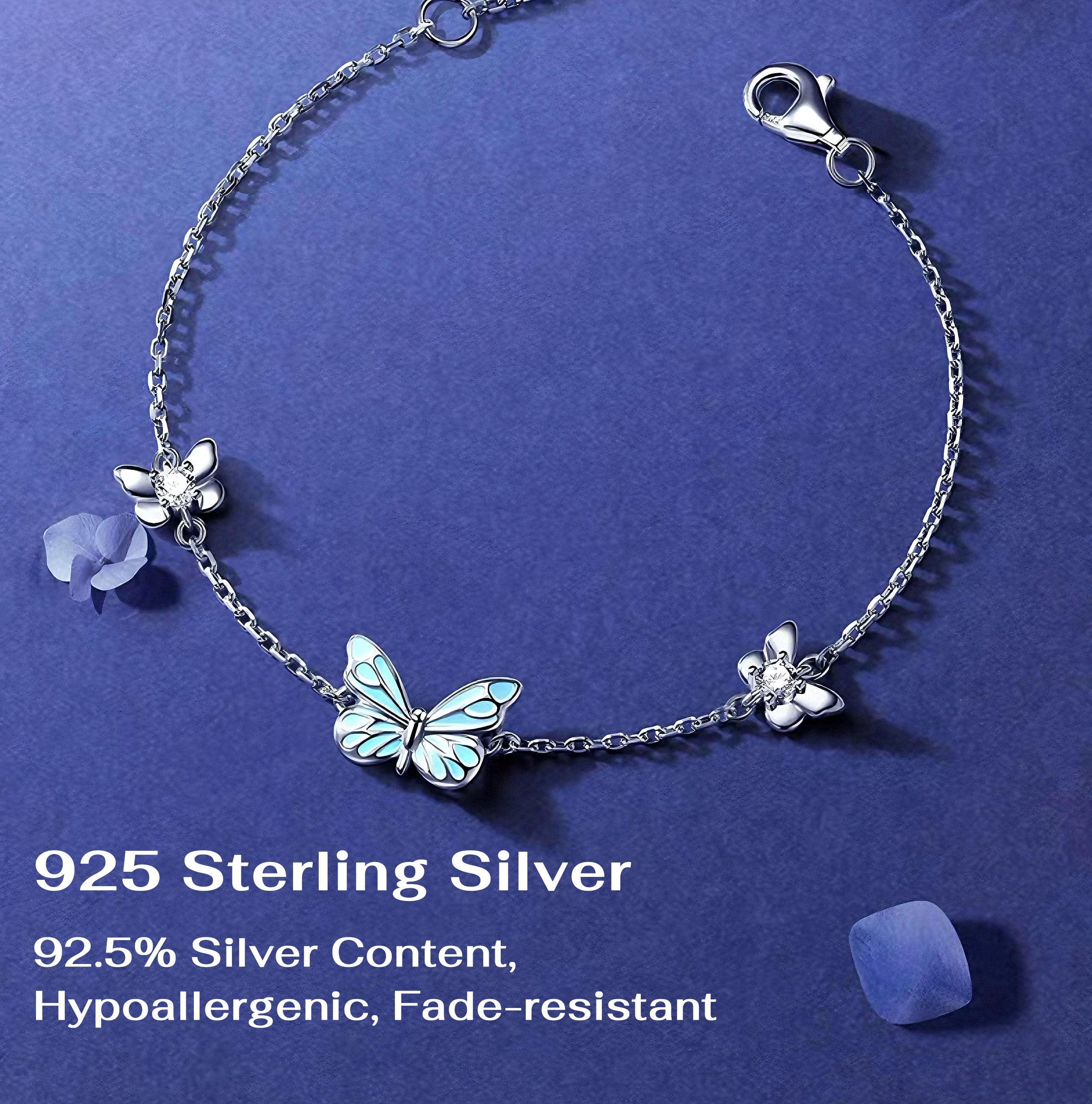 Luminous Dream Blue Butterfly Bracelet