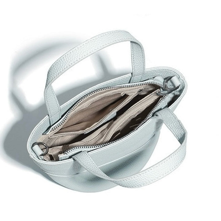 Women's Genuine Leather Minimalist Crossbody Bucket Bag