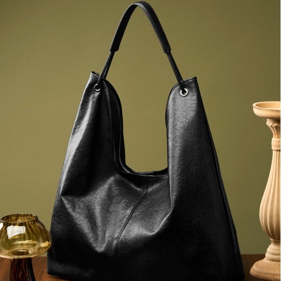 Large Capacity Minimalist Premium Genuine Leather Tote Bag