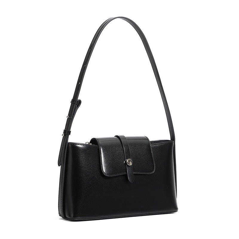 Commuter Elegant Versatile Handheld Shoulder Leather Bag