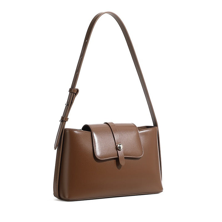 Commuter Elegant Versatile Handheld Shoulder Leather Bag