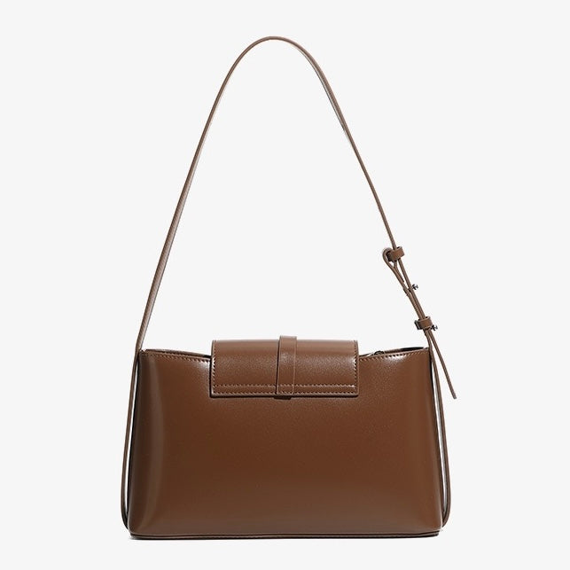 Commuter Elegant Versatile Handheld Shoulder Leather Bag