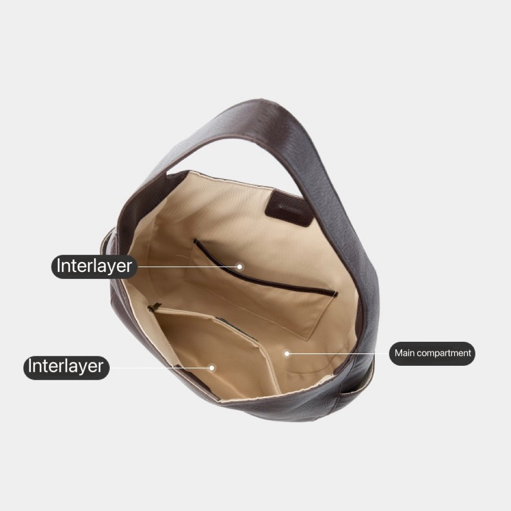 Women's Top Grain Leather Simple Large Capacity Tote Bag