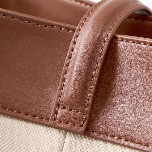 Women's Genuine Leather Dune & Saddle Tote Bag