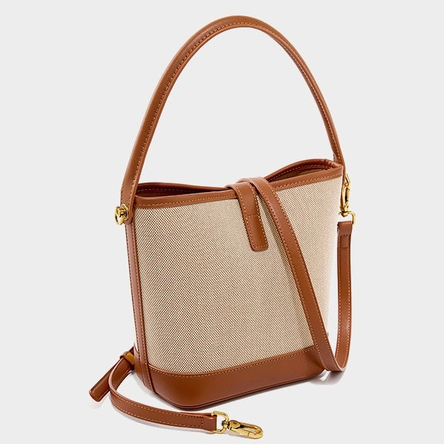 Niche Commuter Color Block Woven Shoulder Bag