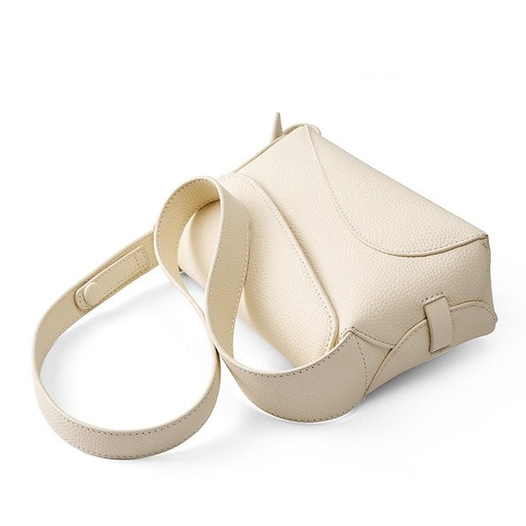 Women's Luxe Grained Leather Asymmetric Crossbody Bag