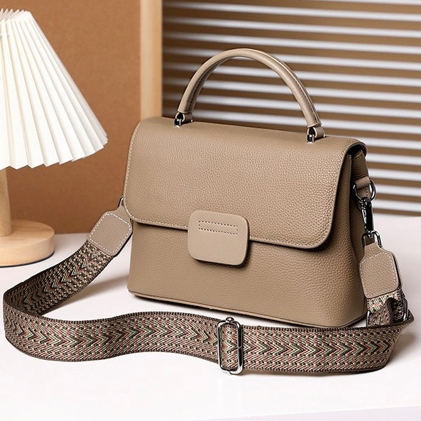 Minimalist Top-Grain Cowhide Handheld Envelope Crossbody Bag