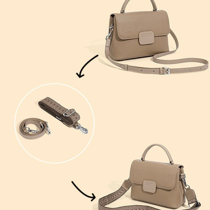 Minimalist Top-Grain Cowhide Handheld Envelope Crossbody Bag