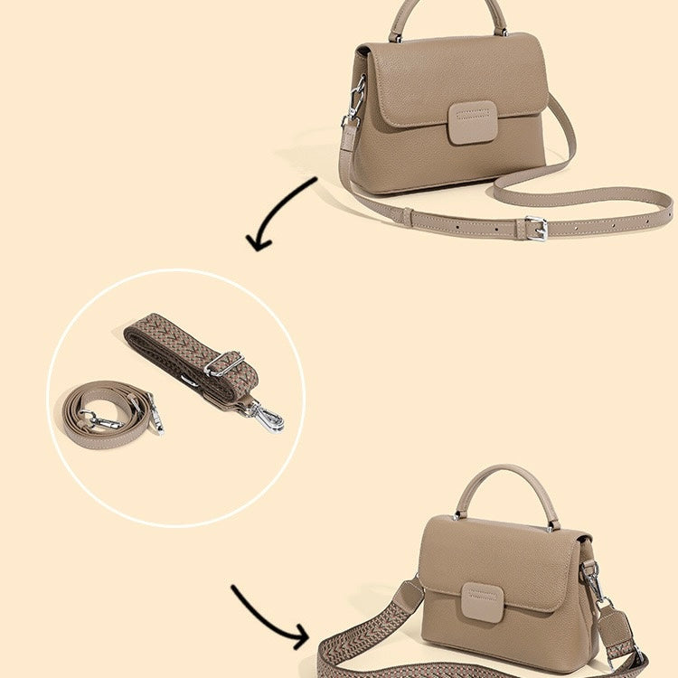 Minimalist Top-Grain Cowhide Handheld Envelope Crossbody Bag