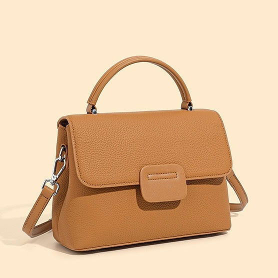 Minimalist Top-Grain Cowhide Handheld Envelope Crossbody Bag