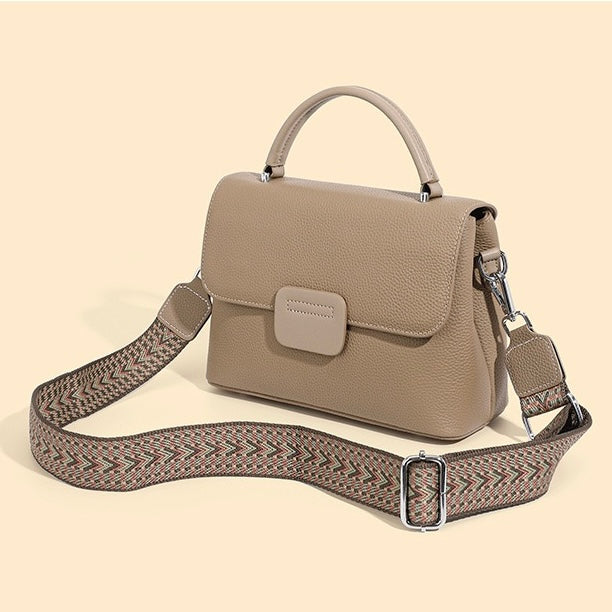 Minimalist Top-Grain Cowhide Handheld Envelope Crossbody Bag