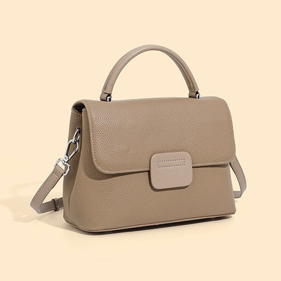 Minimalist Top-Grain Cowhide Handheld Envelope Crossbody Bag