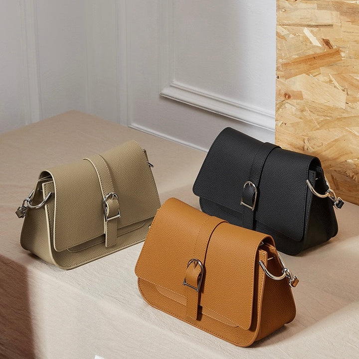 Commuter Minimalist Genuine Leather Saddle Bag