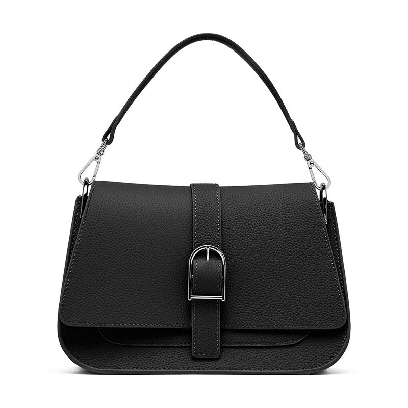 Commuter Minimalist Genuine Leather Saddle Bag