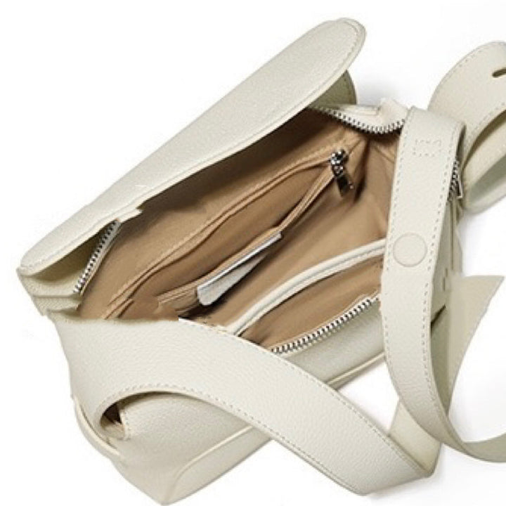 Women's Luxe Grained Leather Asymmetric Crossbody Bag