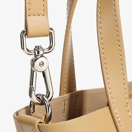 Women's Handmade Genuine Leather Woven Picnic Basket Bag With Cute Panda Charm