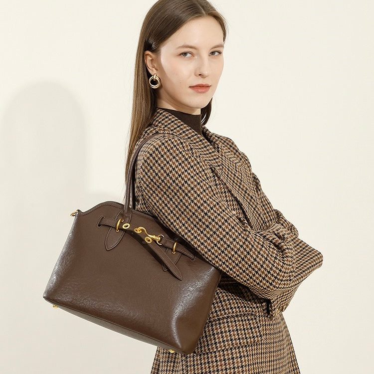 Women's Vintage Grain Leather Tote Bag