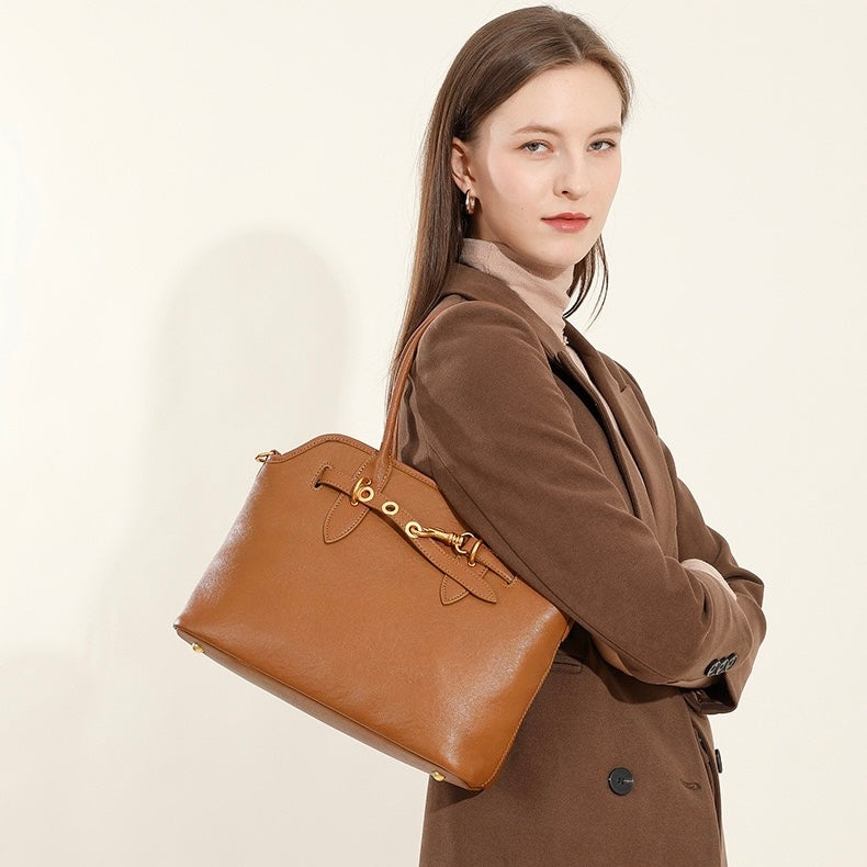 Women's Vintage Grain Leather Tote Bag