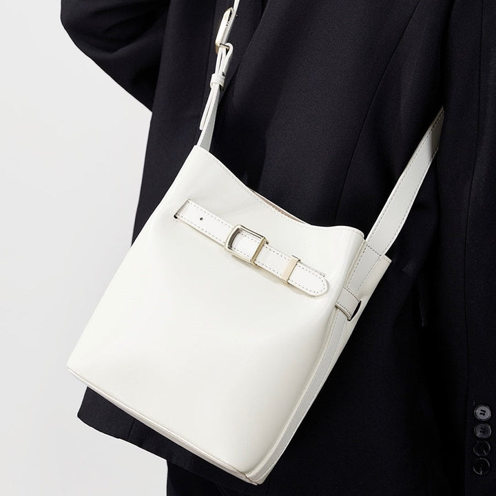 Women's Genuine Leather Vintage Shoulder Bucket Bag