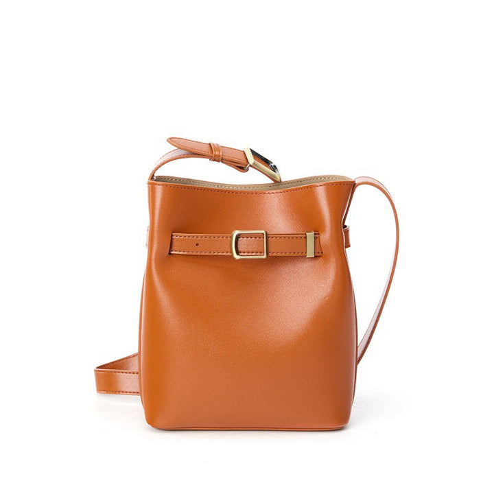 Women's Genuine Leather Vintage Shoulder Bucket Bag