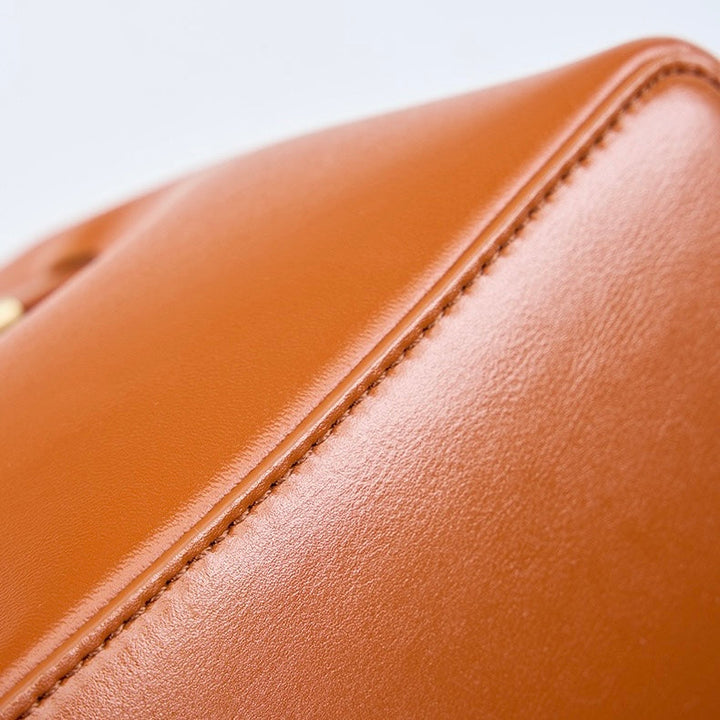 Women's Genuine Leather Vintage Shoulder Bucket Bag
