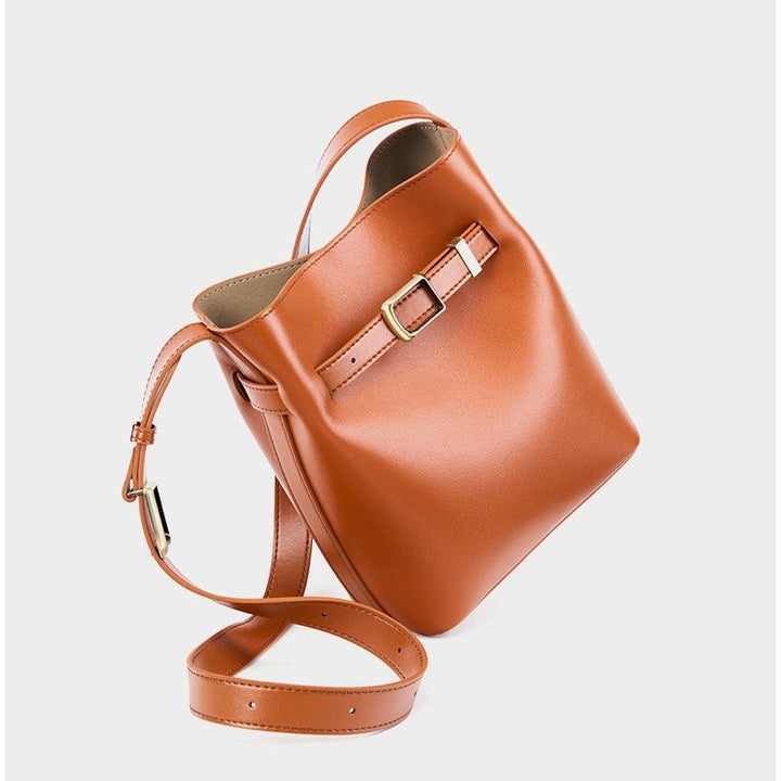 Women's Genuine Leather Vintage Shoulder Bucket Bag