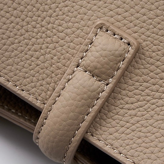 Women's Top-Grain Leather Handheld Crossbody Bag with Lock Closure