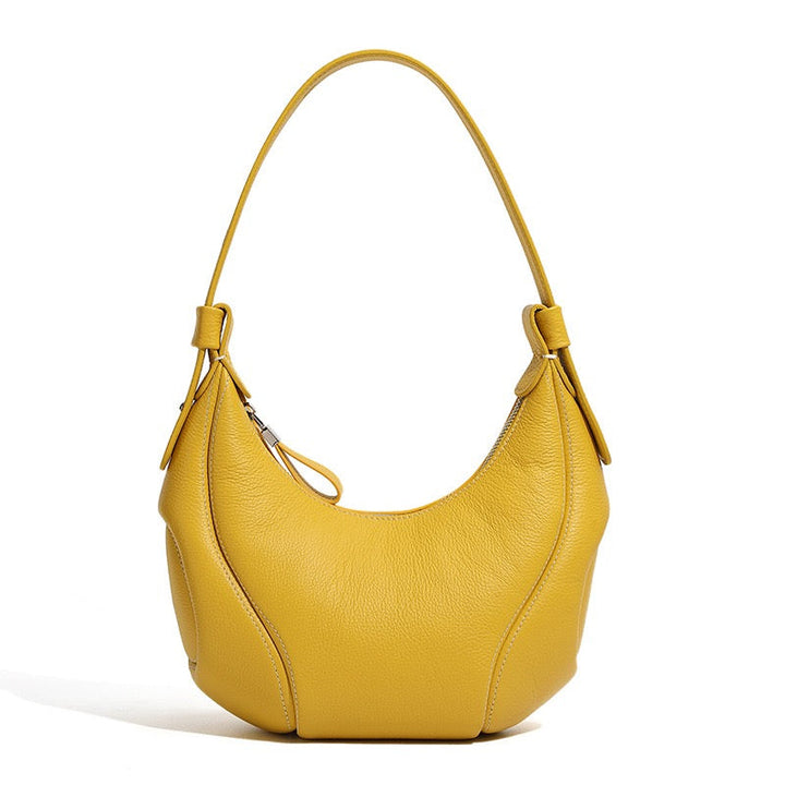 Women's Genuine Leather Niche Crescent Vintage Shoulder Crossbody Bag