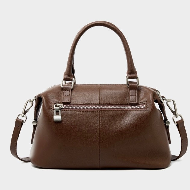 Top Grain Leather Vintage Fashion Pillow Handbag Crossbody Bag