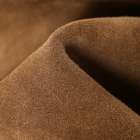 Brown Suede Leather Hobo Shoulder Dumpling Bag