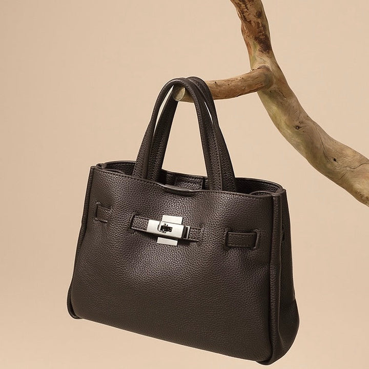 Women's Elegant Pebble Genuine Leather Crossbody Bag